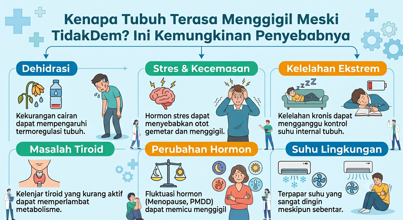 Kenapa Tubuh Terasa Menggigil Meski Tidak Demam? Ini Kemungkinan Penyebabnya