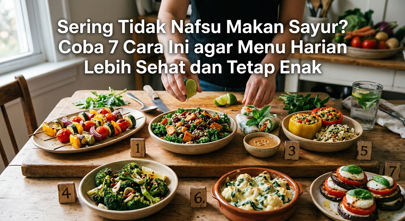 Sering Tidak Nafsu Makan Sayur? Coba 7 Cara Ini agar Menu Harian Lebih Sehat dan Tetap Enak