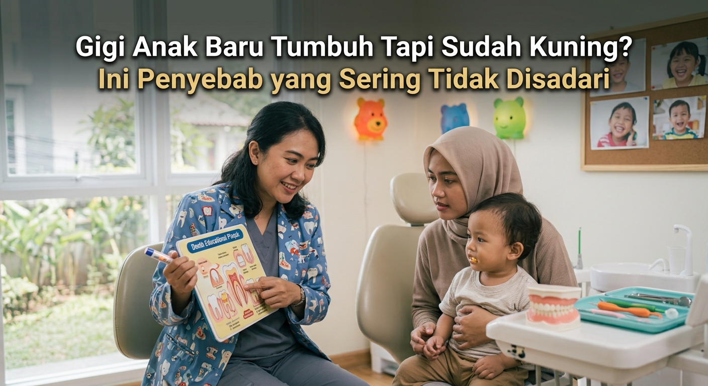 Gigi Anak Baru Tumbuh Tapi Sudah Kuning? Ini Penyebab yang Sering Tidak Disadari
