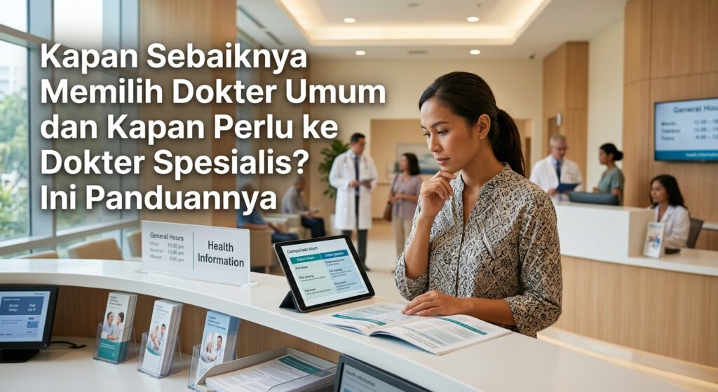 Kapan Sebaiknya Memilih Dokter Umum dan Kapan Perlu ke Dokter Spesialis? Ini Panduannya