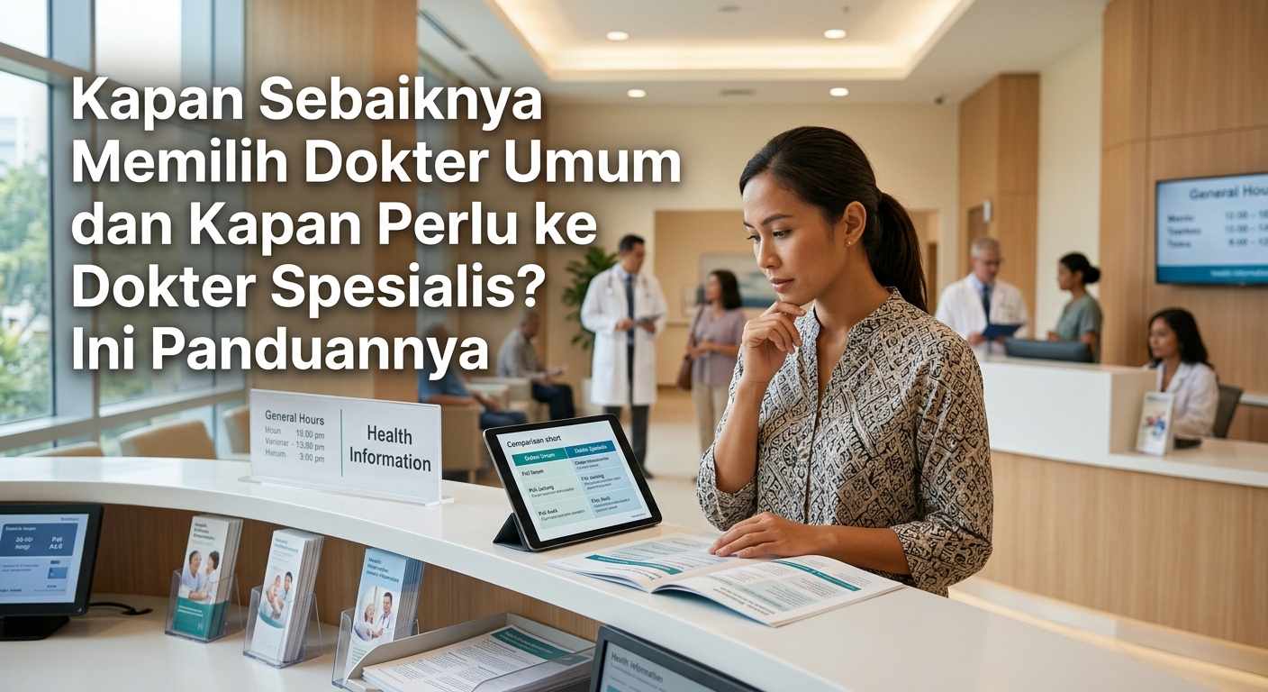 Kapan Sebaiknya Memilih Dokter Umum dan Kapan Perlu ke Dokter Spesialis? Ini Panduannya